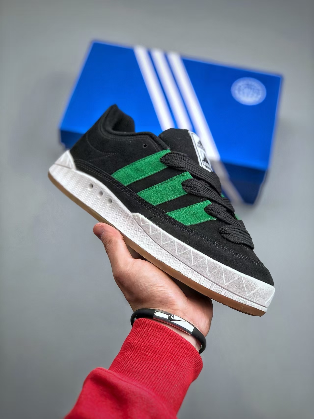 adidas Originals Adimatic Low White, Green & Black | Retro Chunky Skate Sneaker