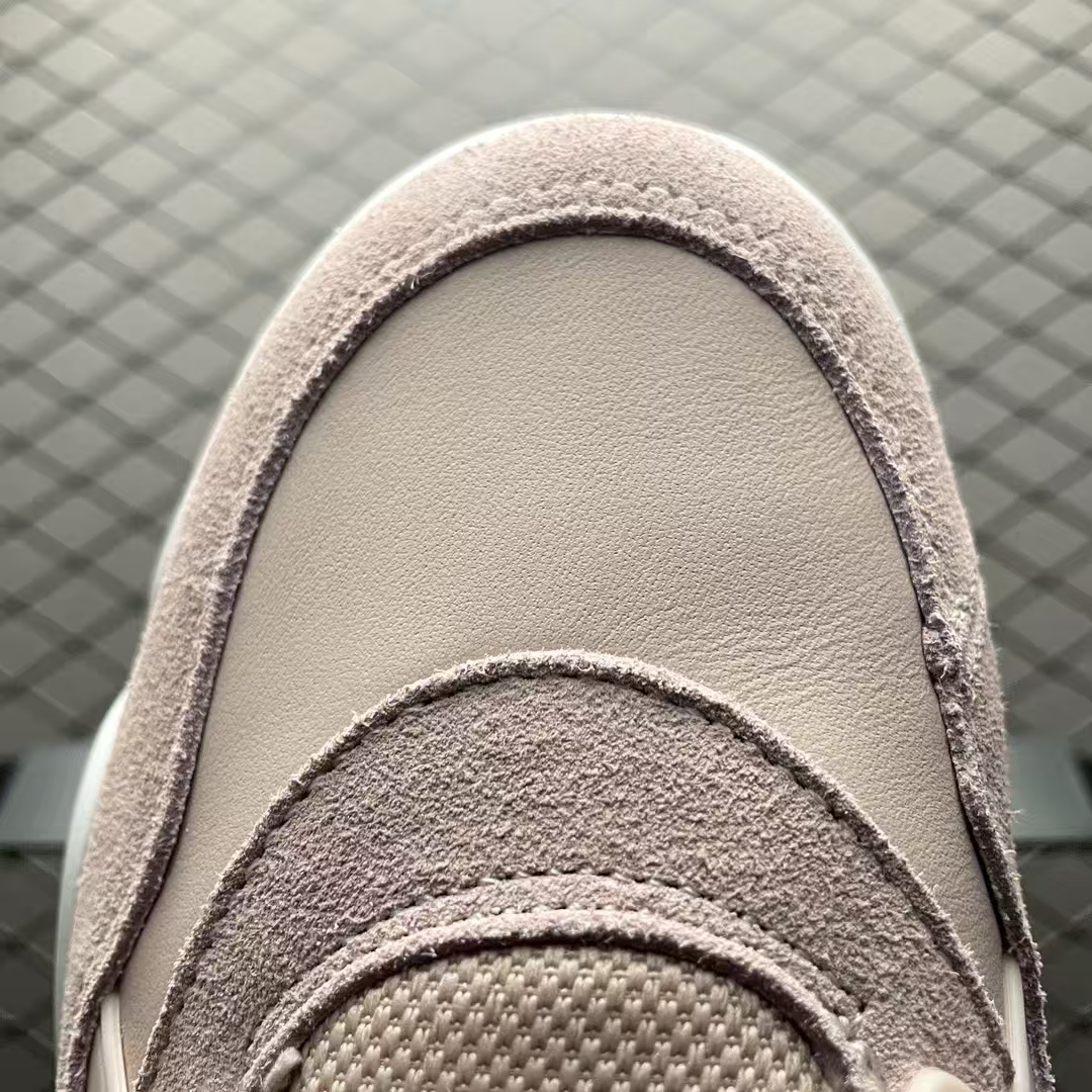 Air Jordan 4 “RM JA4” Low-Top Basketball Shoe in White & Oatmeal | Premium Retro Sneaker