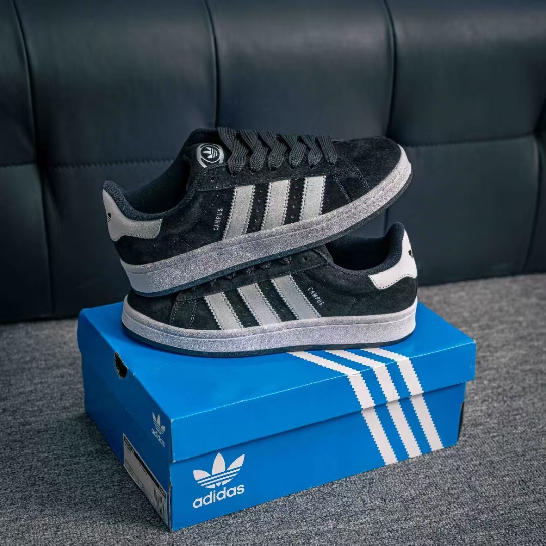 Adidas Originals Campus 00s Black Suede & White | Classic Retro Casual Skate Sneakers