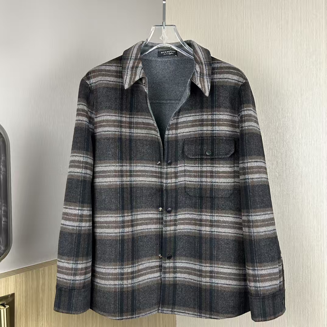Burberry Check Cashmere Coat