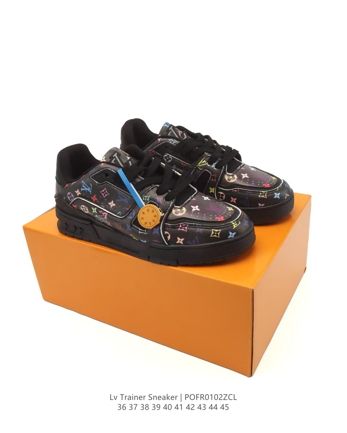 LOUIS VUITTON Black Trainer Sneaker Low | Fashion Chunky Sole Height-Increasing Men's Shoes