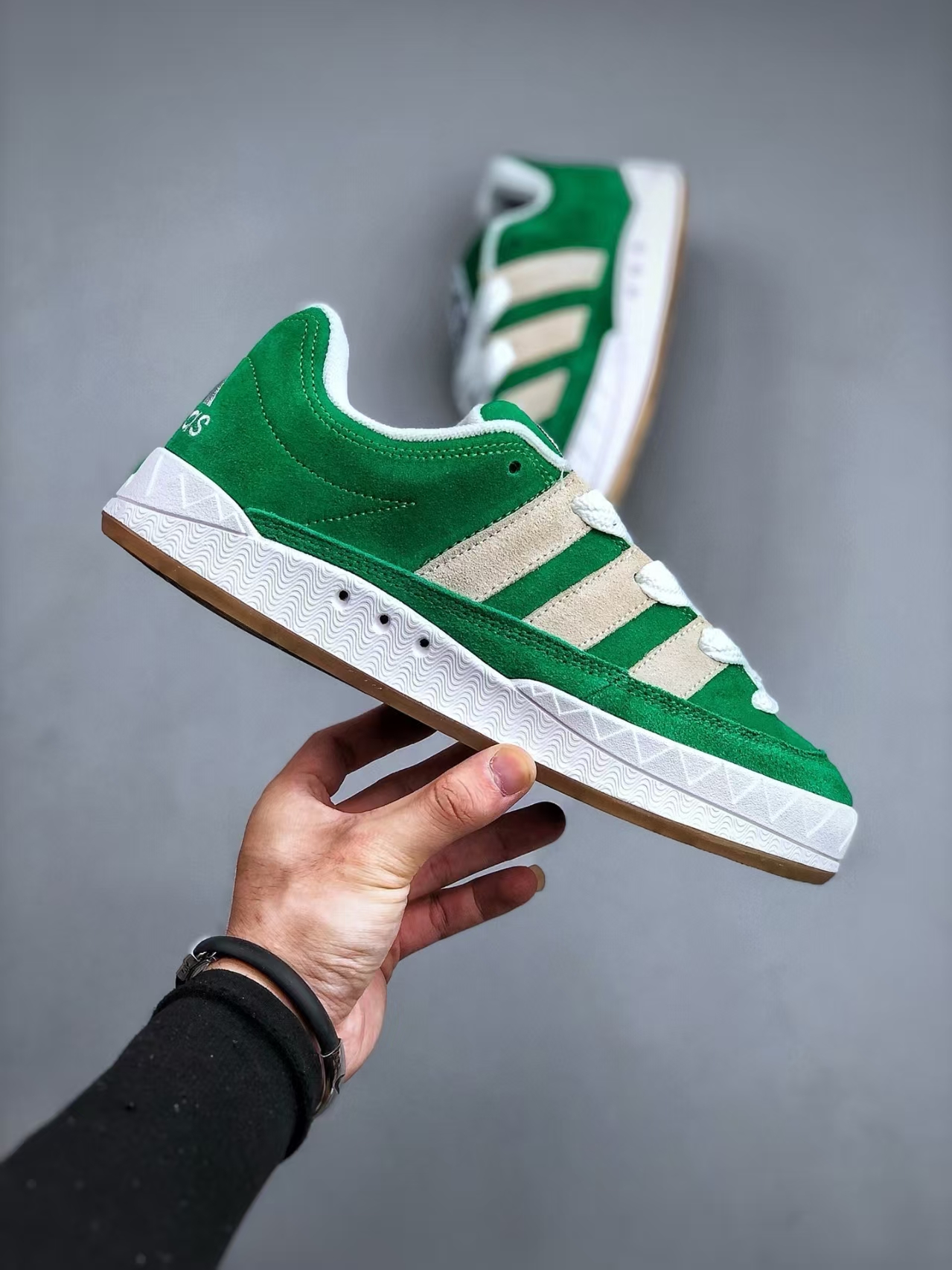 adidas Originals Adimatic Low White & Green | Retro Chunky Skate Sneaker