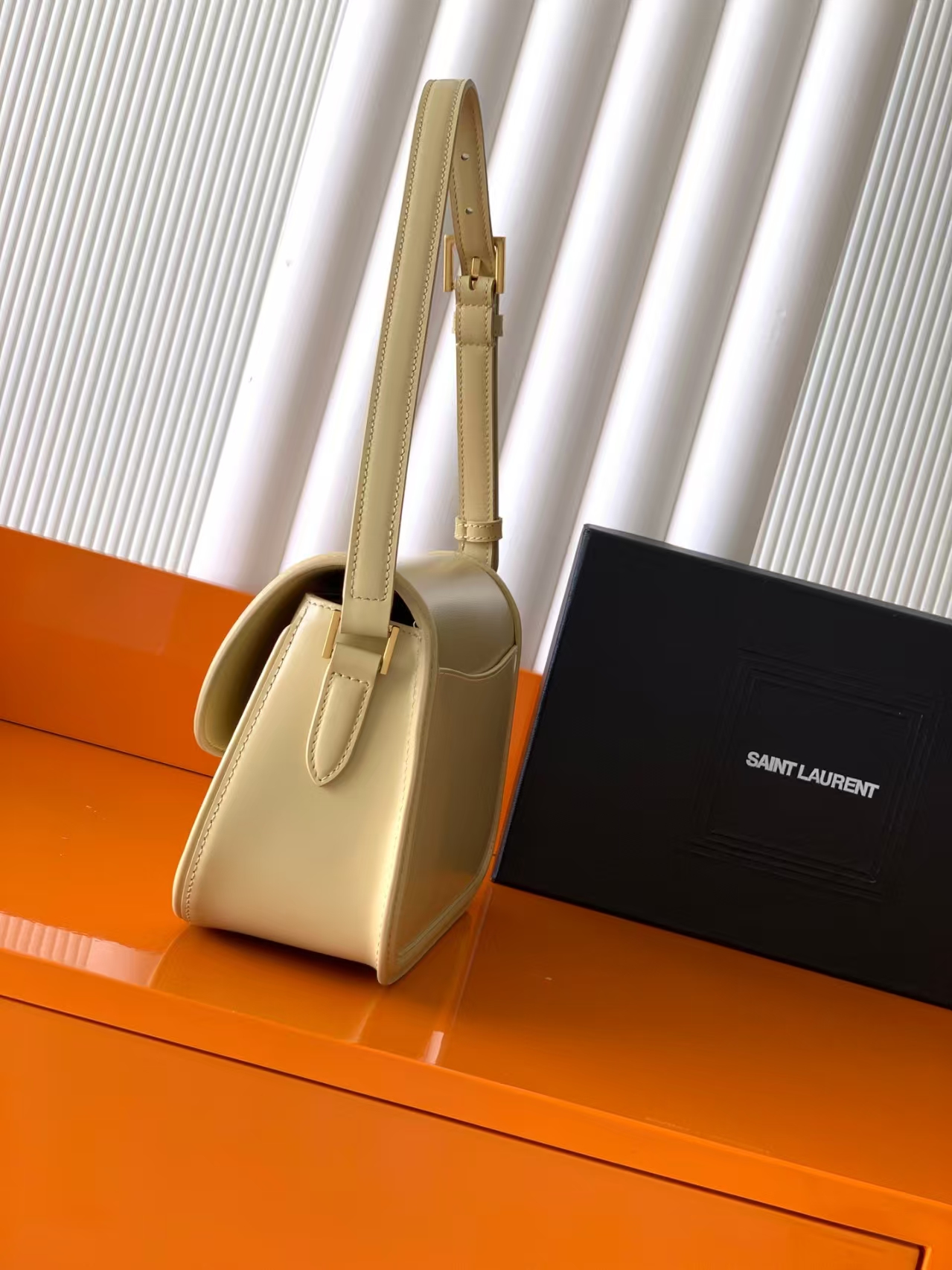 YSL Box Leather Handbag