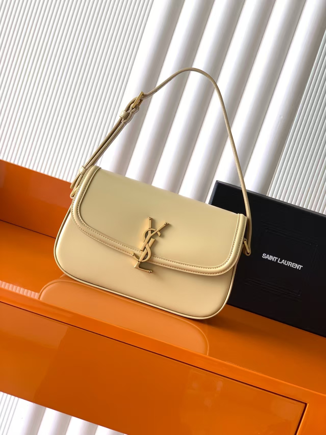 YSL Box Leather Handbag