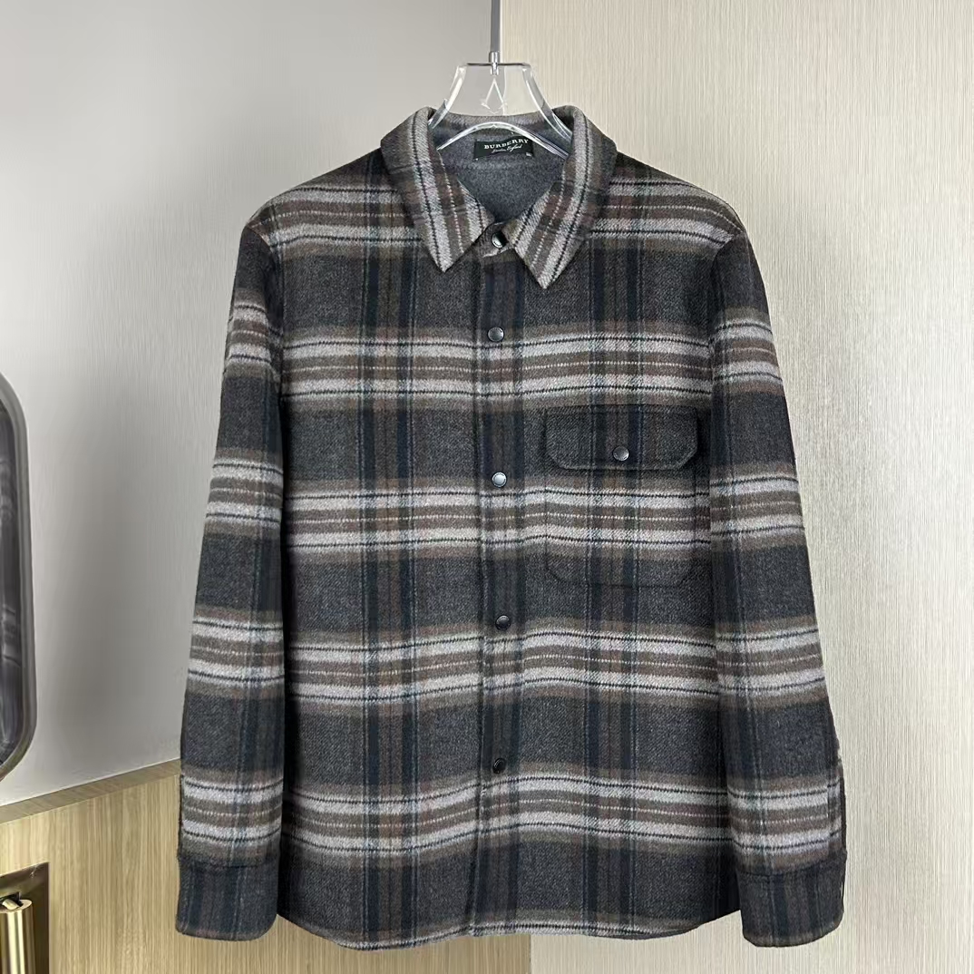 Burberry Check Cashmere Coat