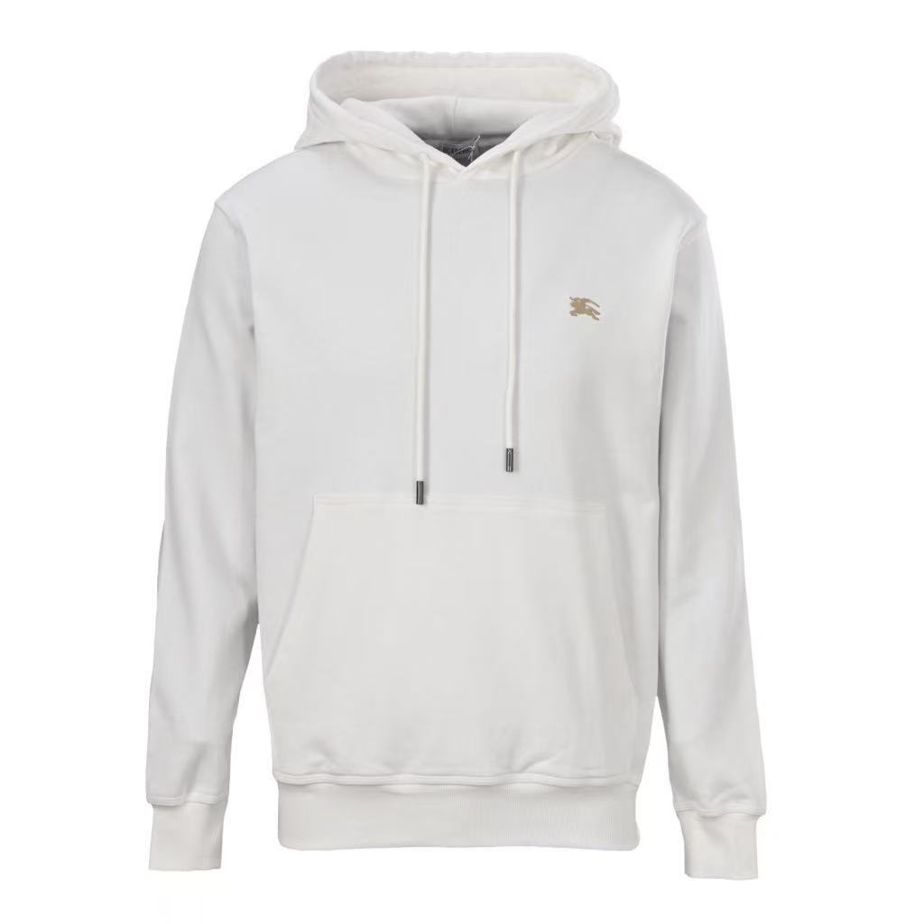 Burberry Embroidered Knight Hoodie - Artisan Cross-Stitch Detail on Cotton Pullover