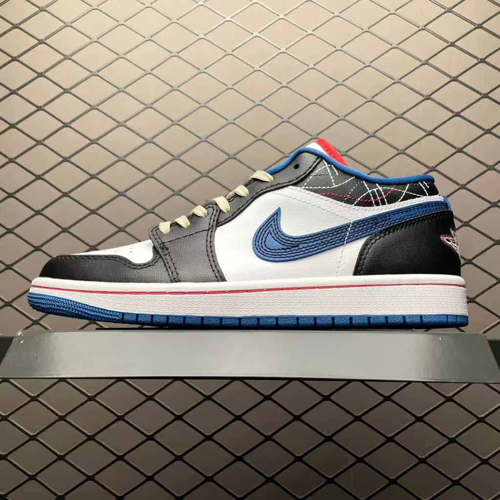 Jordan Air Jordan 1 Low SE 'Industrial Blue Sashiko' FV3622-141 Men's Shoes