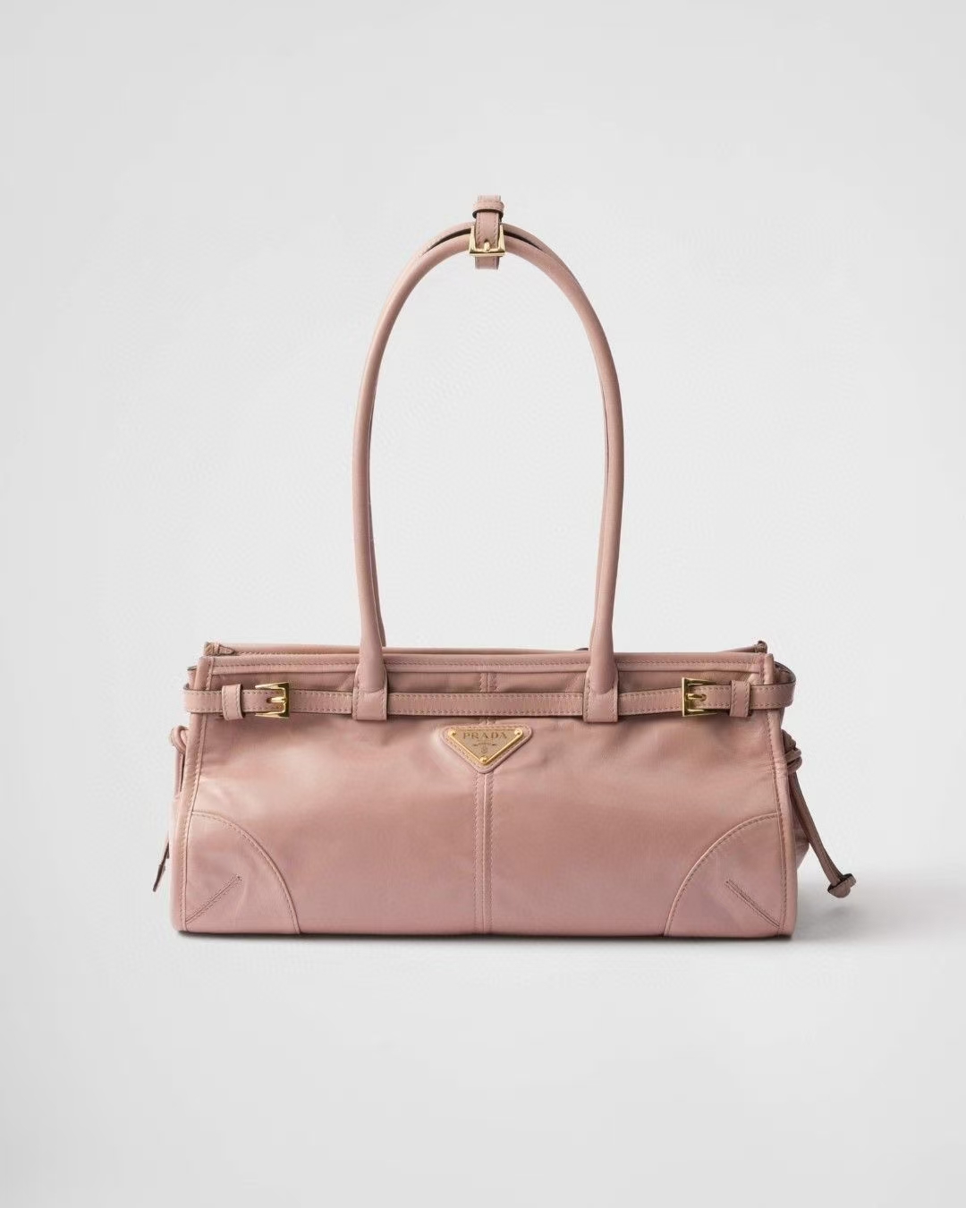 Prada Lily of the Valley Medium Bonnie Leather Bag | Fresh Pastel Hue & Geometric Design