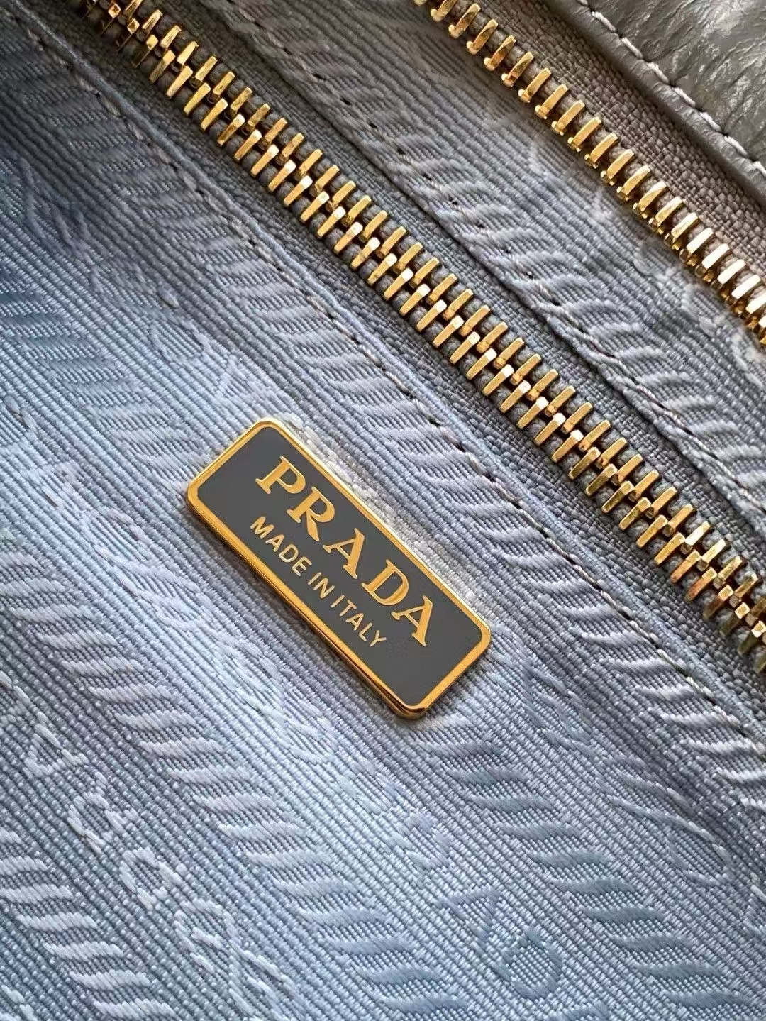 Prada Slate Grey Small Bonnie Leather Shoulder Bag | Modern Neutral Hue & Structured Rectangular Silhouette