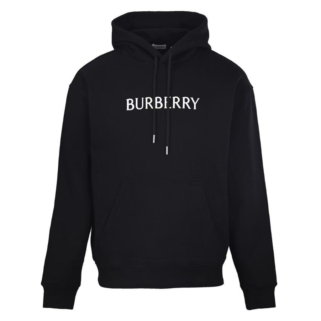 Burberry logo printed cotton hooded sweater