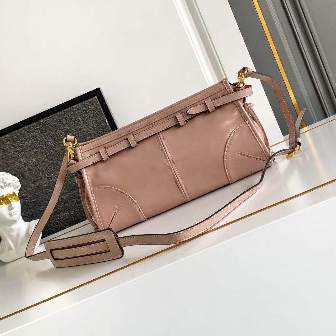 Prada Lily of the Valley Small Bonnie Leather Shoulder Bag | Fresh Spring Pastel & Structured Silhouette