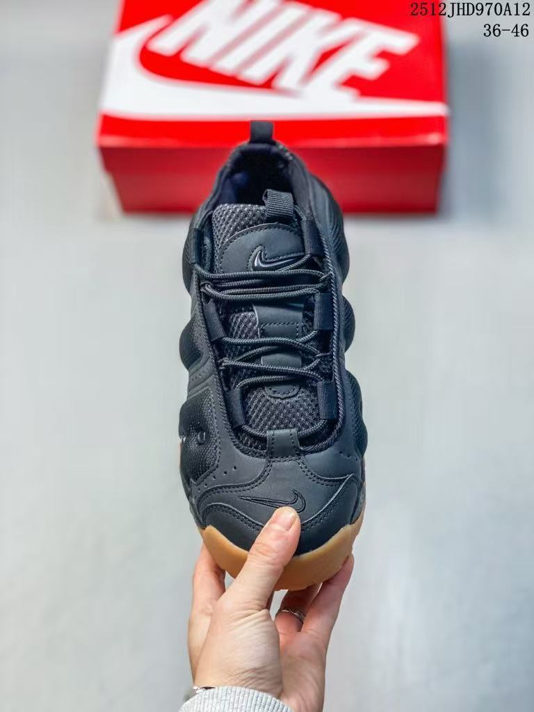 Nike Air More Uptempo Low Top Black Gum - FZ3055-003 Men's exercise Shoes