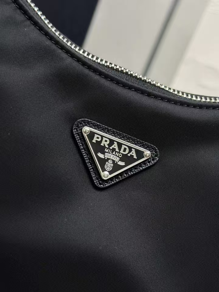 Prada Black Re-Edition 2005 Re-Nylon Three-in-One Bag | Detachable Pouch & Chain Handle