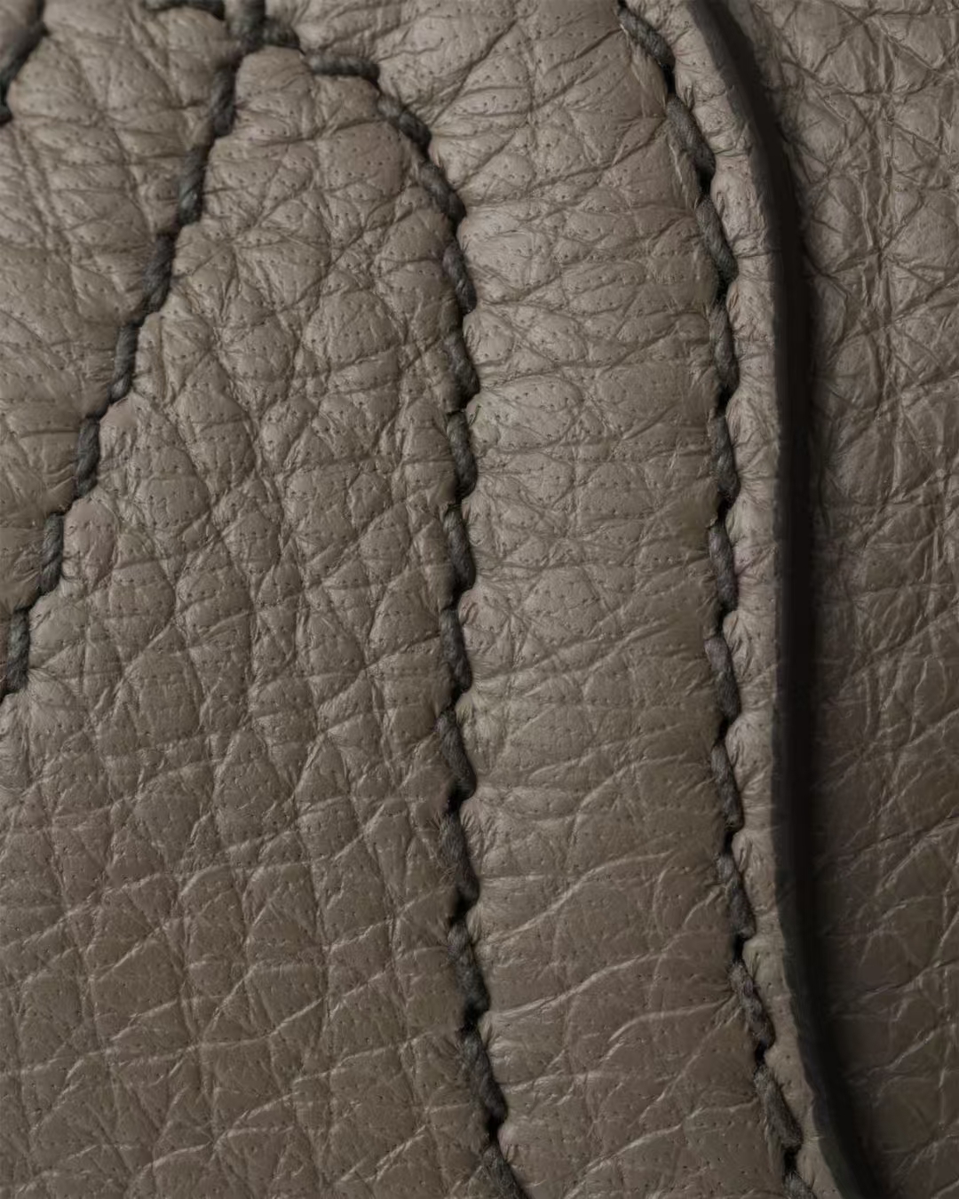 Prada Slate Grey Large Leather Tote | Modern Neutral, Travel-Inspired Design & Textured Leather