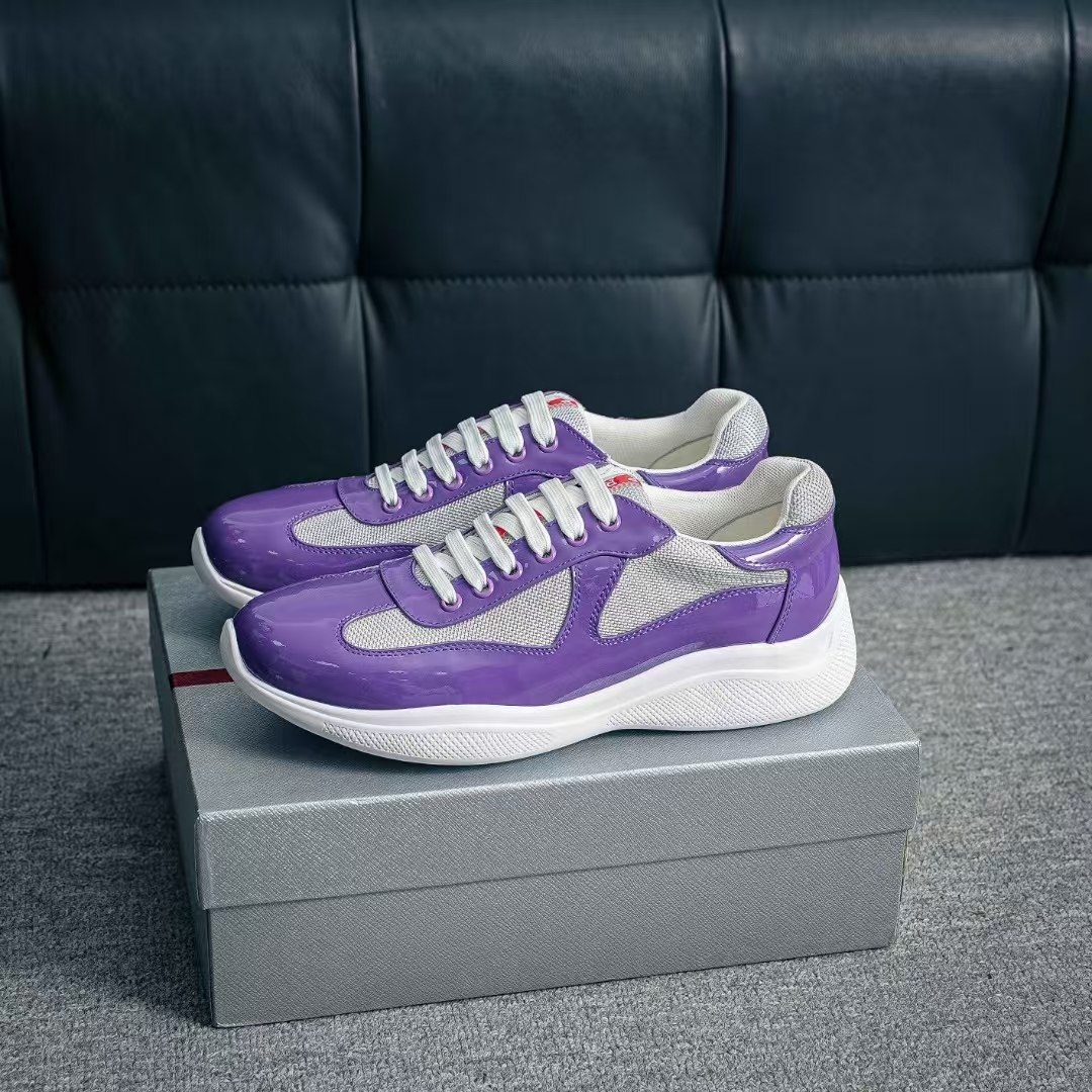Prada Trainer White & Lilac | Imported Comfort Mesh Sport Shoes