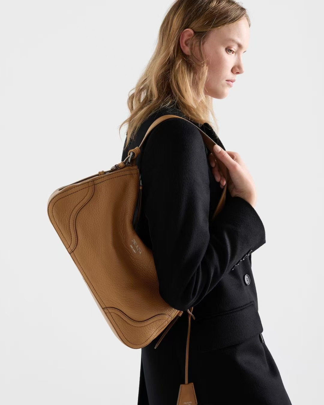 Prada Brandy Small Quilted Re-Nylon Shoulder Bag | Warm Vintage Hue, Ocean Plastic