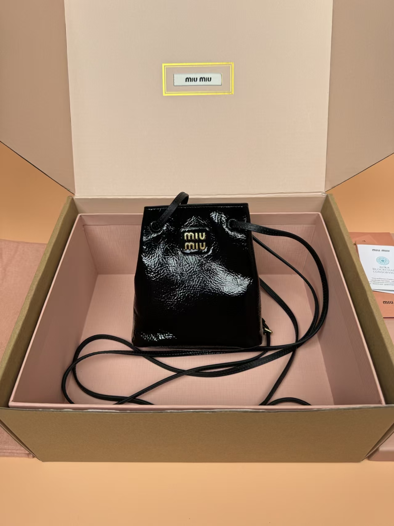 Miu Miu Nappa Patent Lambskin Tote Bag