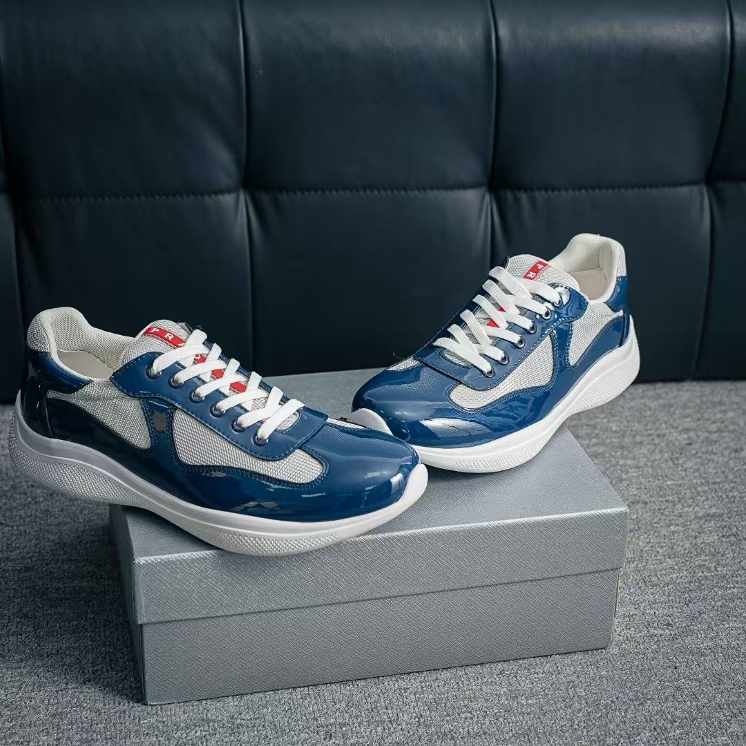 Prada Trainer White & Blue | Imported Comfort Mesh Sport Shoes
