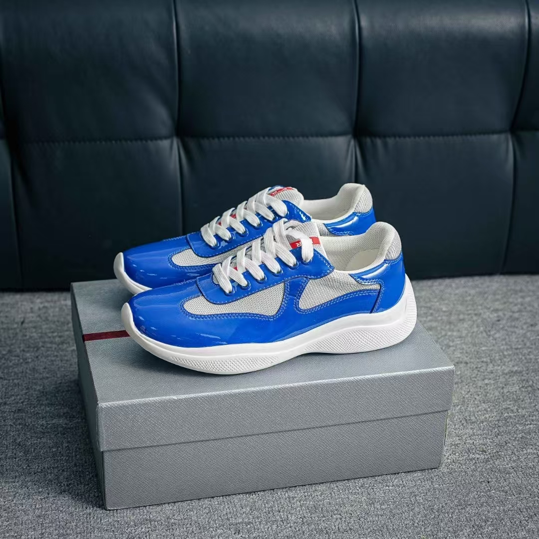 Prada Trainer White & Sky Blue | Imported Comfort Mesh Sport Shoes