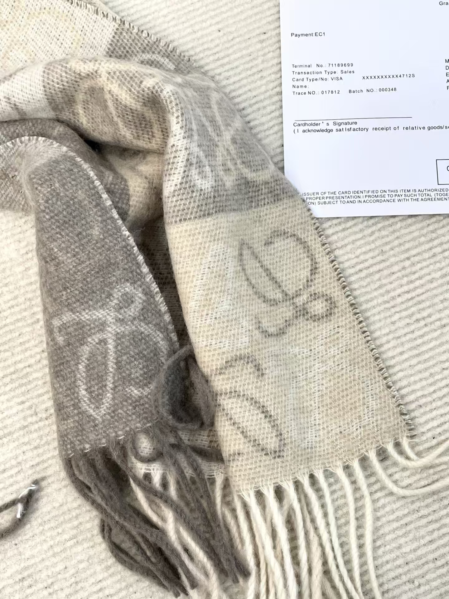 LOEWE Anagram Check Scarf