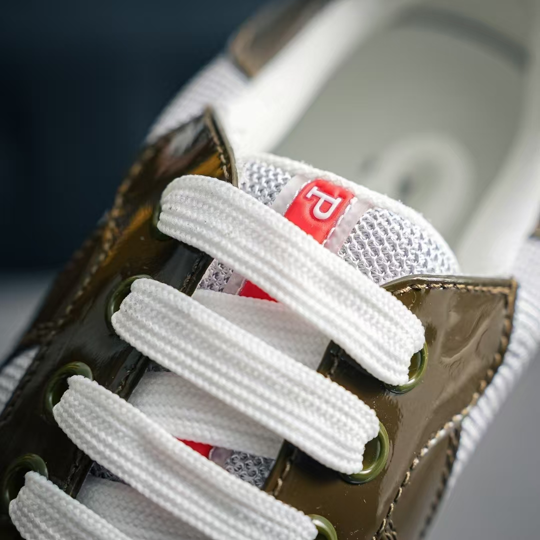 Prada Trainer White & Green | Imported Comfort Mesh Sport Shoes