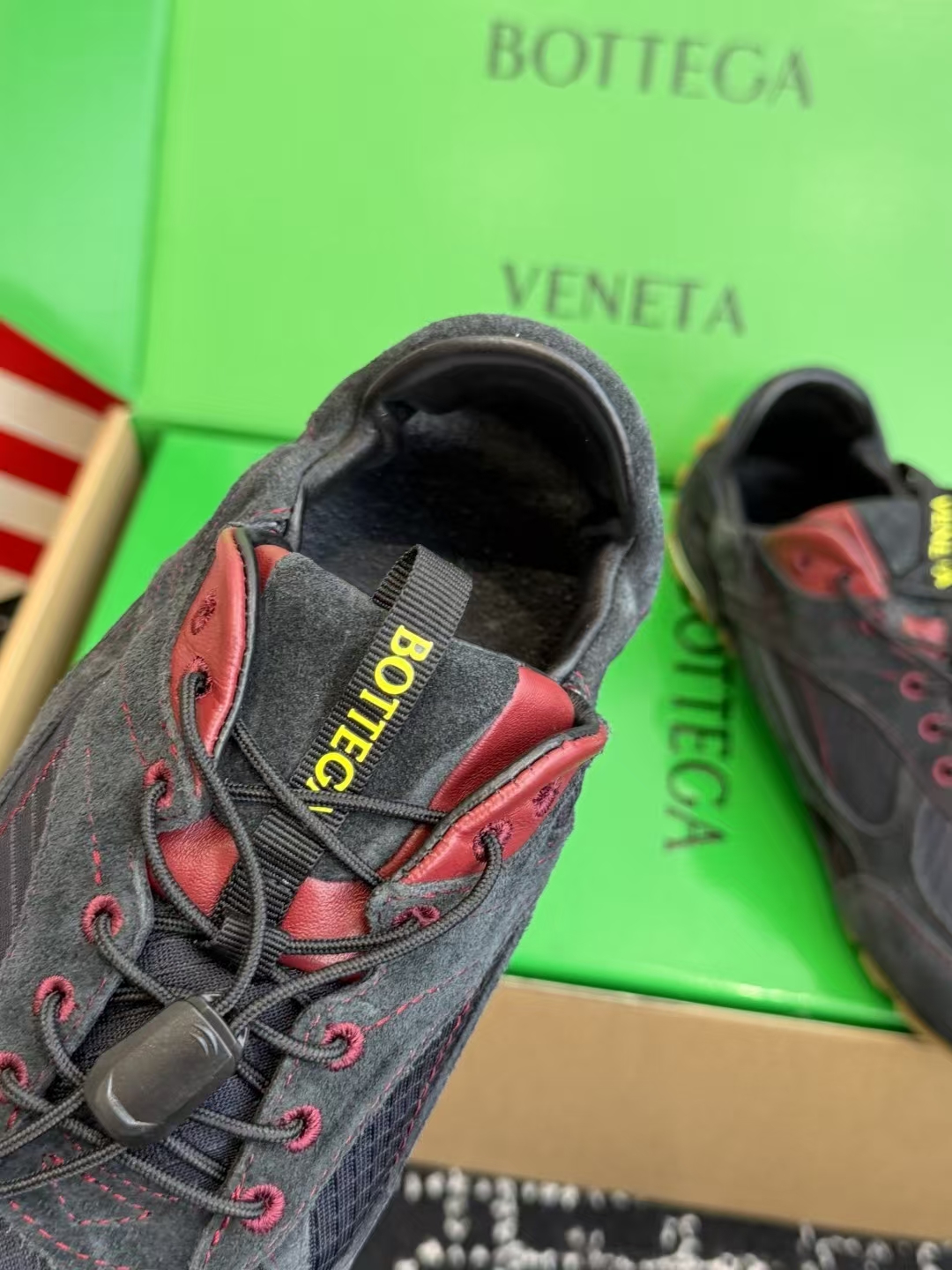 Bottega Veneta Spring-Summer Retro Sneaker in Black | Tech Nylon & Suede