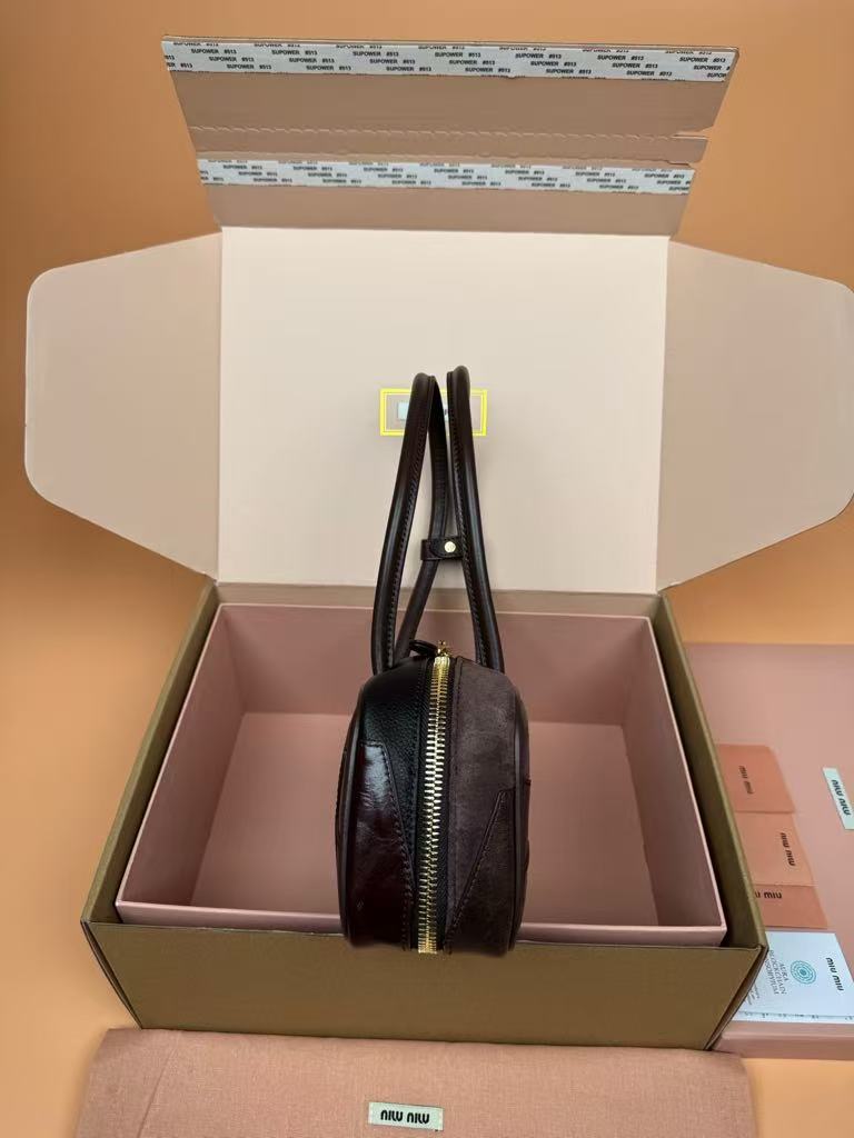 MiuMiu Beau Leather Patchwork Handbag