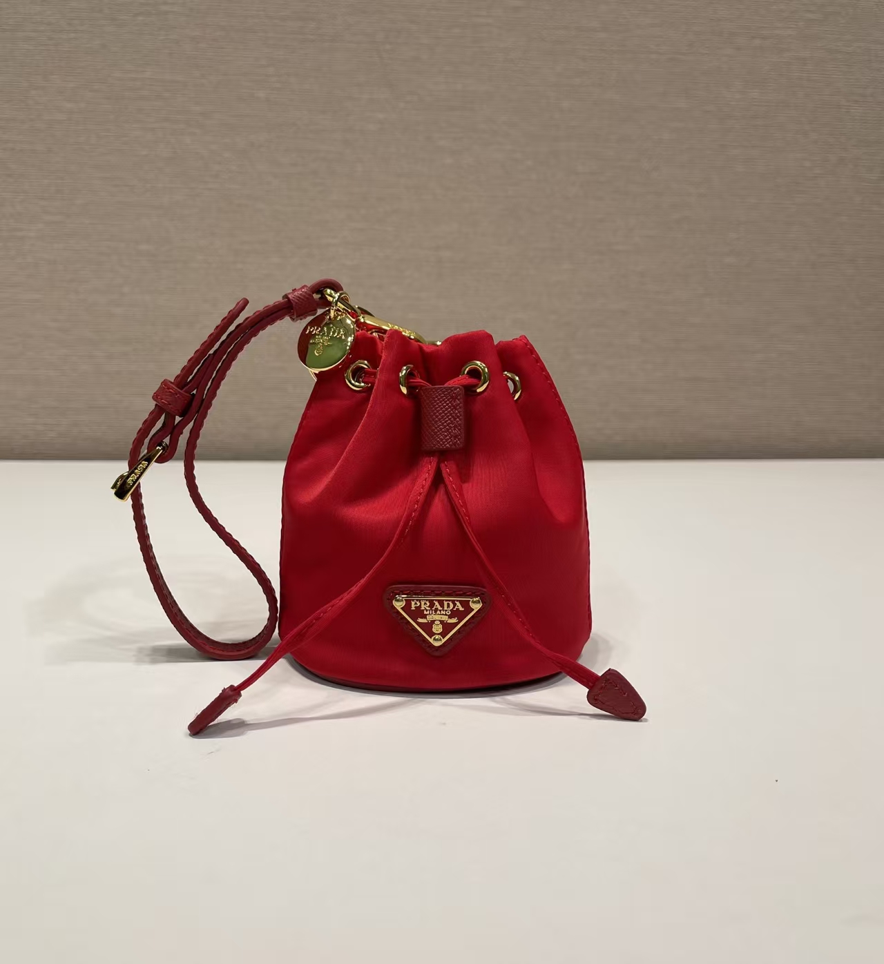 Prada Red Re-Edition 1978 Re-Nylon Mini Bag | Iconic Barrel Silhouette & Bold Vintage Color