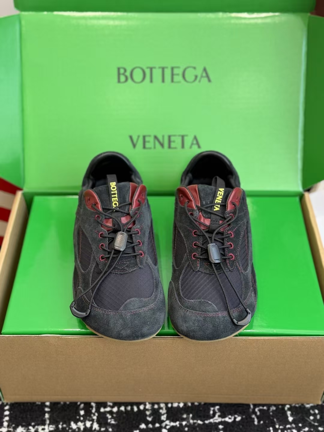 Bottega Veneta Spring-Summer Retro Sneaker in Black | Tech Nylon & Suede