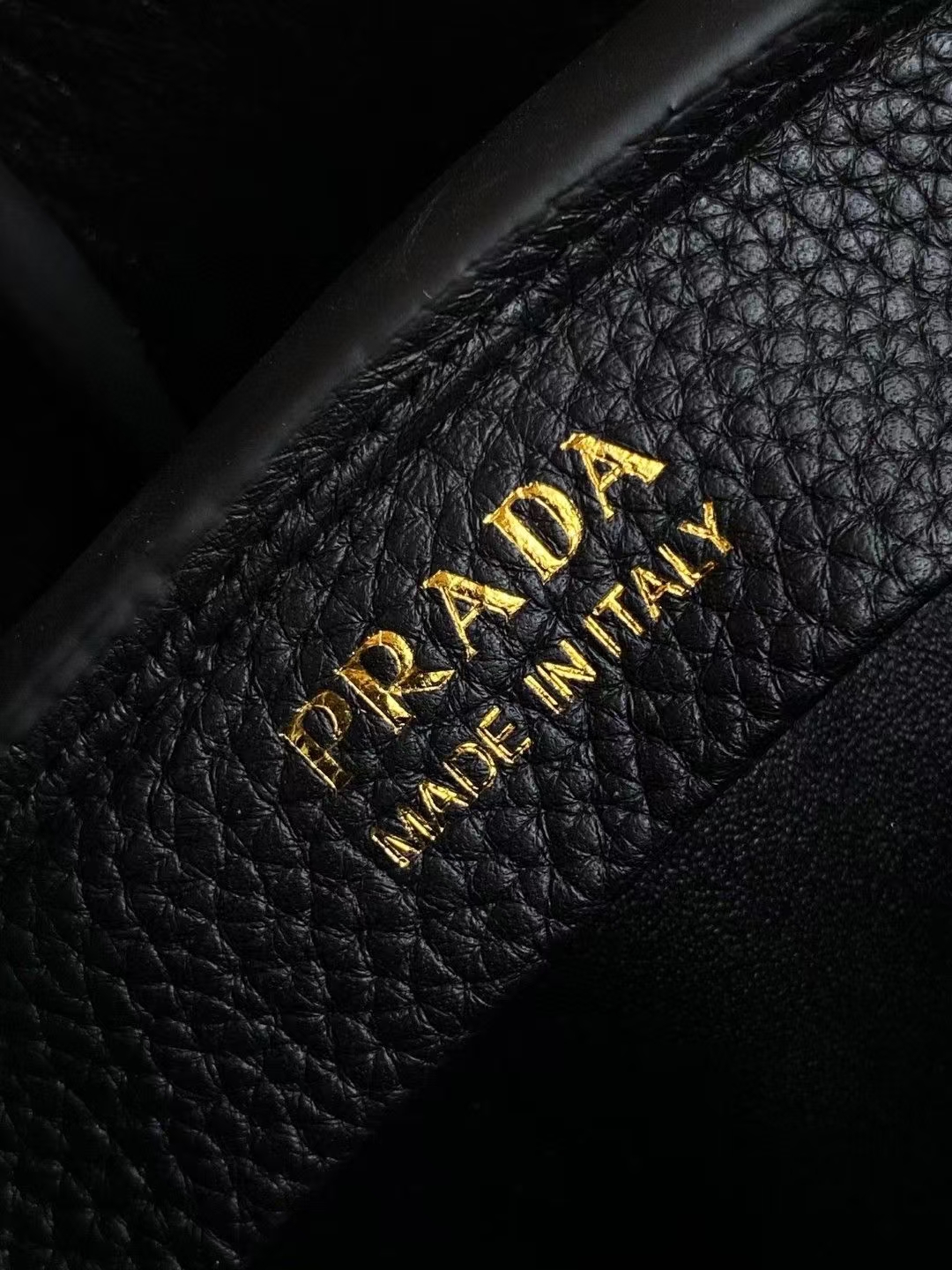 Prada Black Leather Mini Bag | Deconstructed Silhouette & Reverse Stitching
