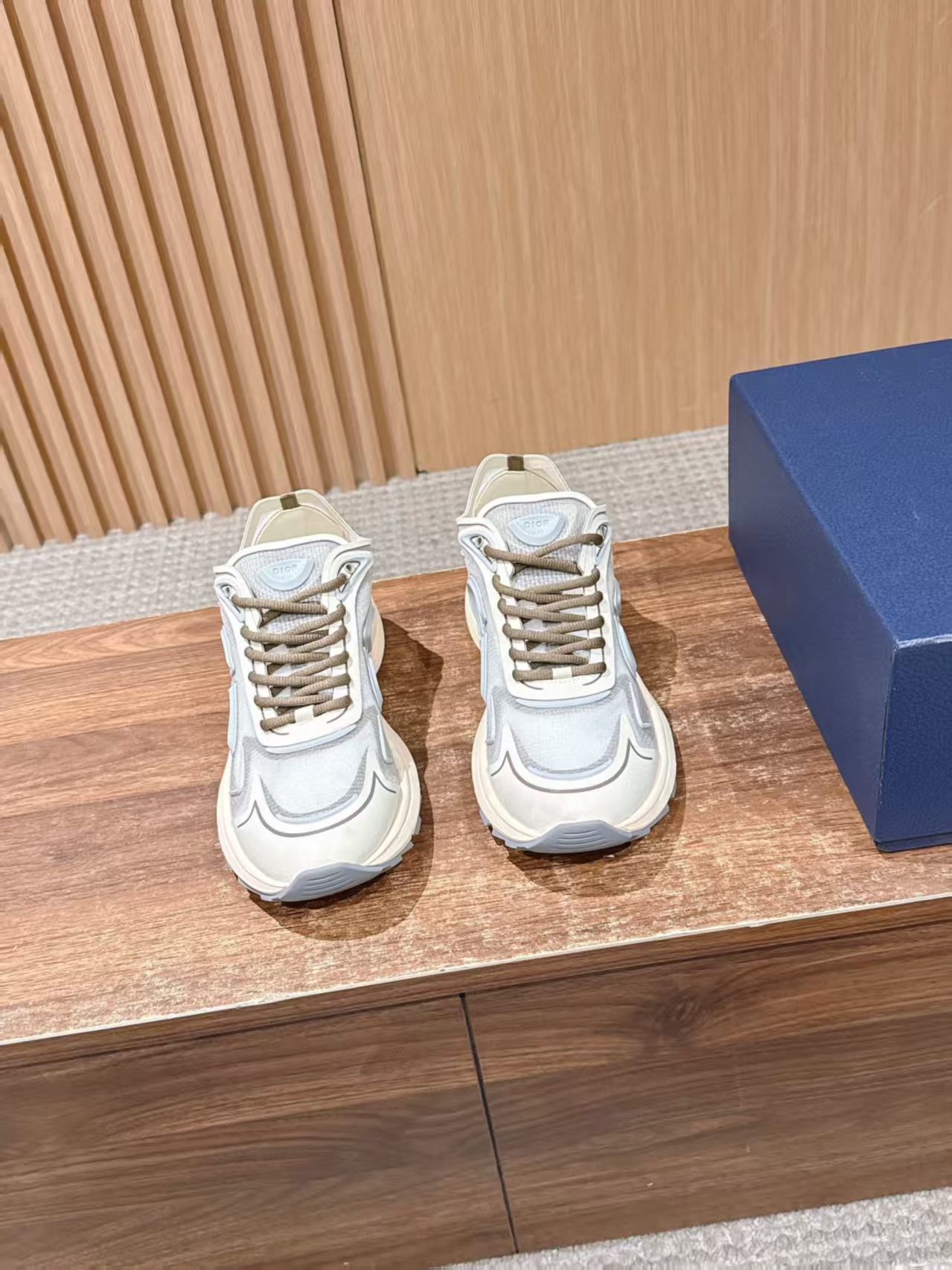 Christian Dior B30 Beige & Light Grey Leather & Mesh Casual Sneaker