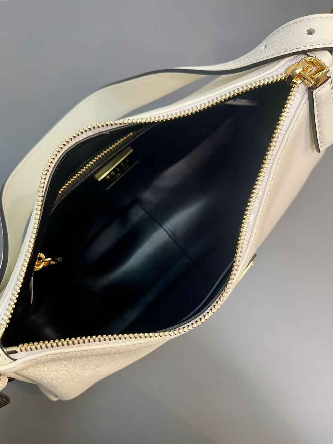 Prada White Medium Aimée Leather Shoulder Bag | Pure Minimalist, Soft Silhouette