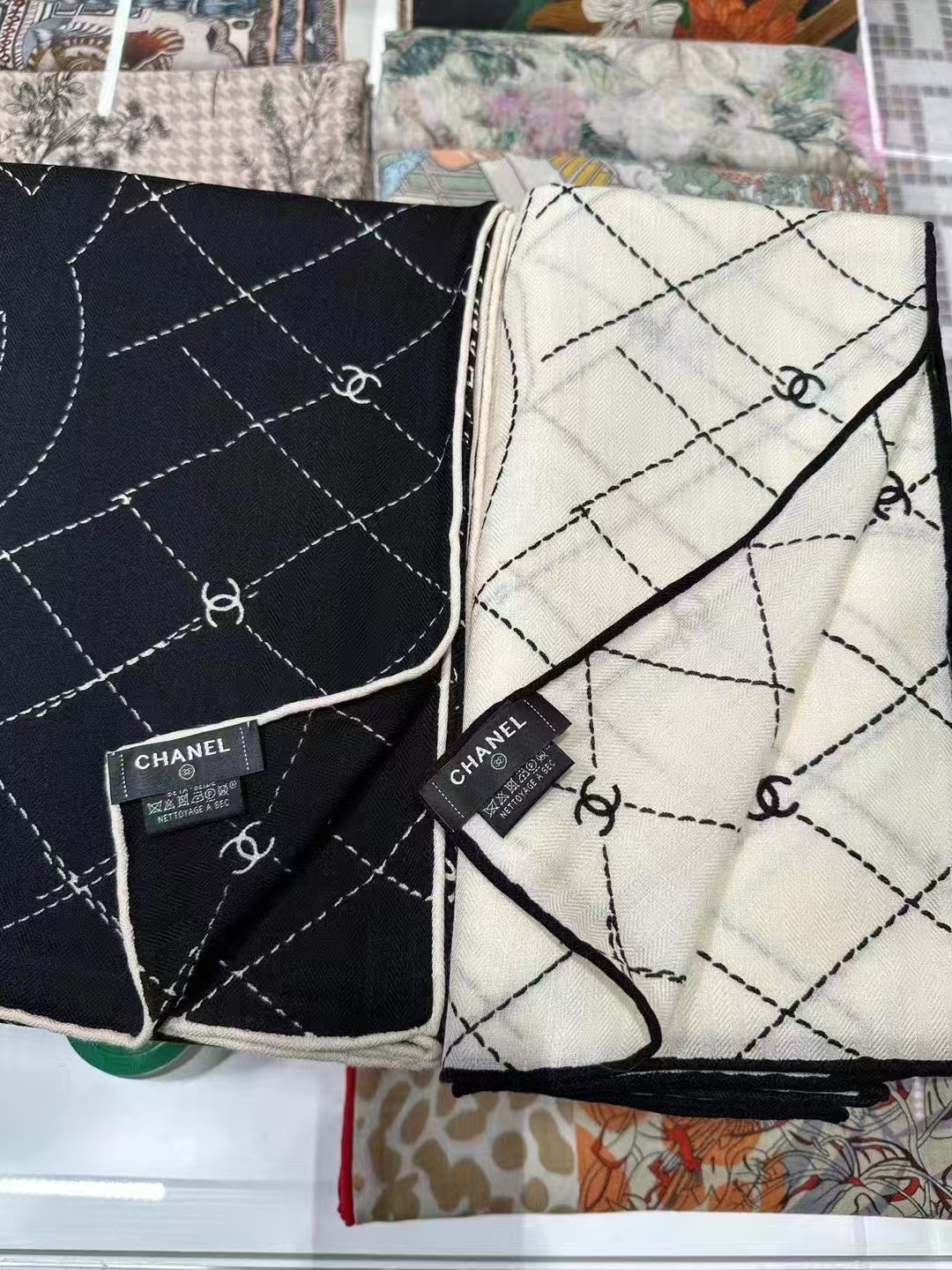 CHANEL Camellia Scarf