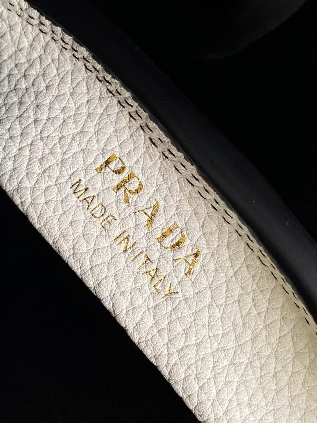Prada White/Black Leather Mini Bag | Two-Tone Deconstructed Design