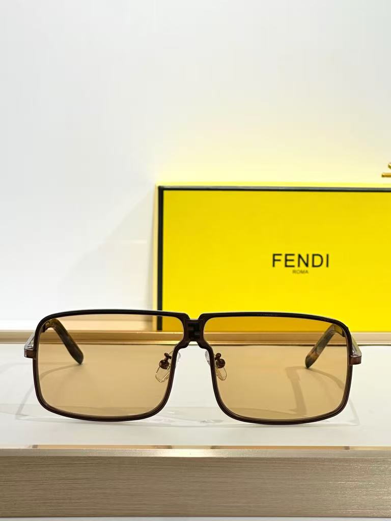 Fendiness Bronze-colored metal eyeglasses