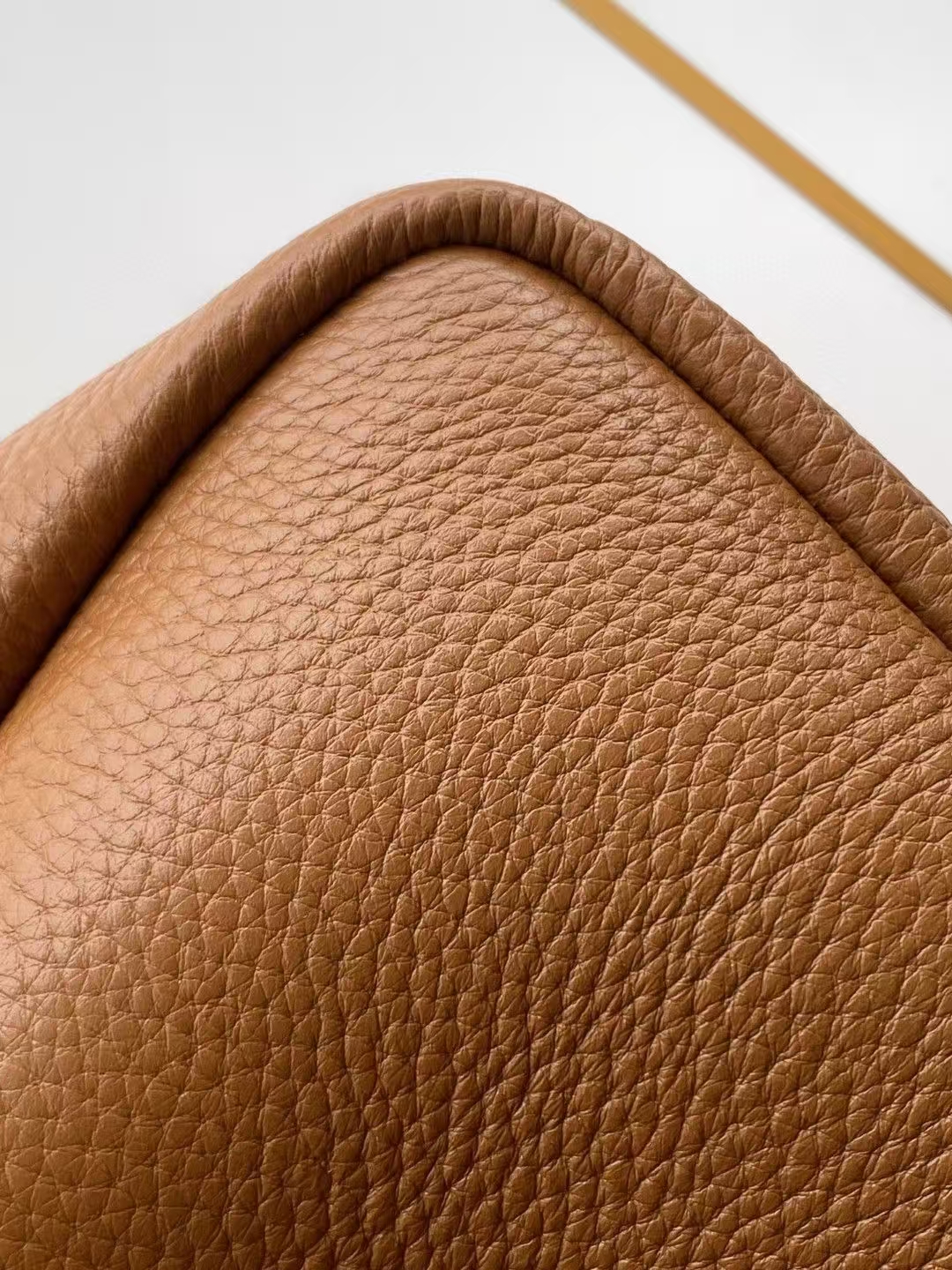 Prada Caramel Leather Mini Bag | Deconstructed Silhouette & Reverse Stitching Detail