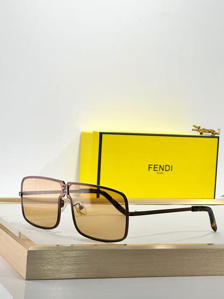 Fendiness Bronze-colored metal eyeglasses