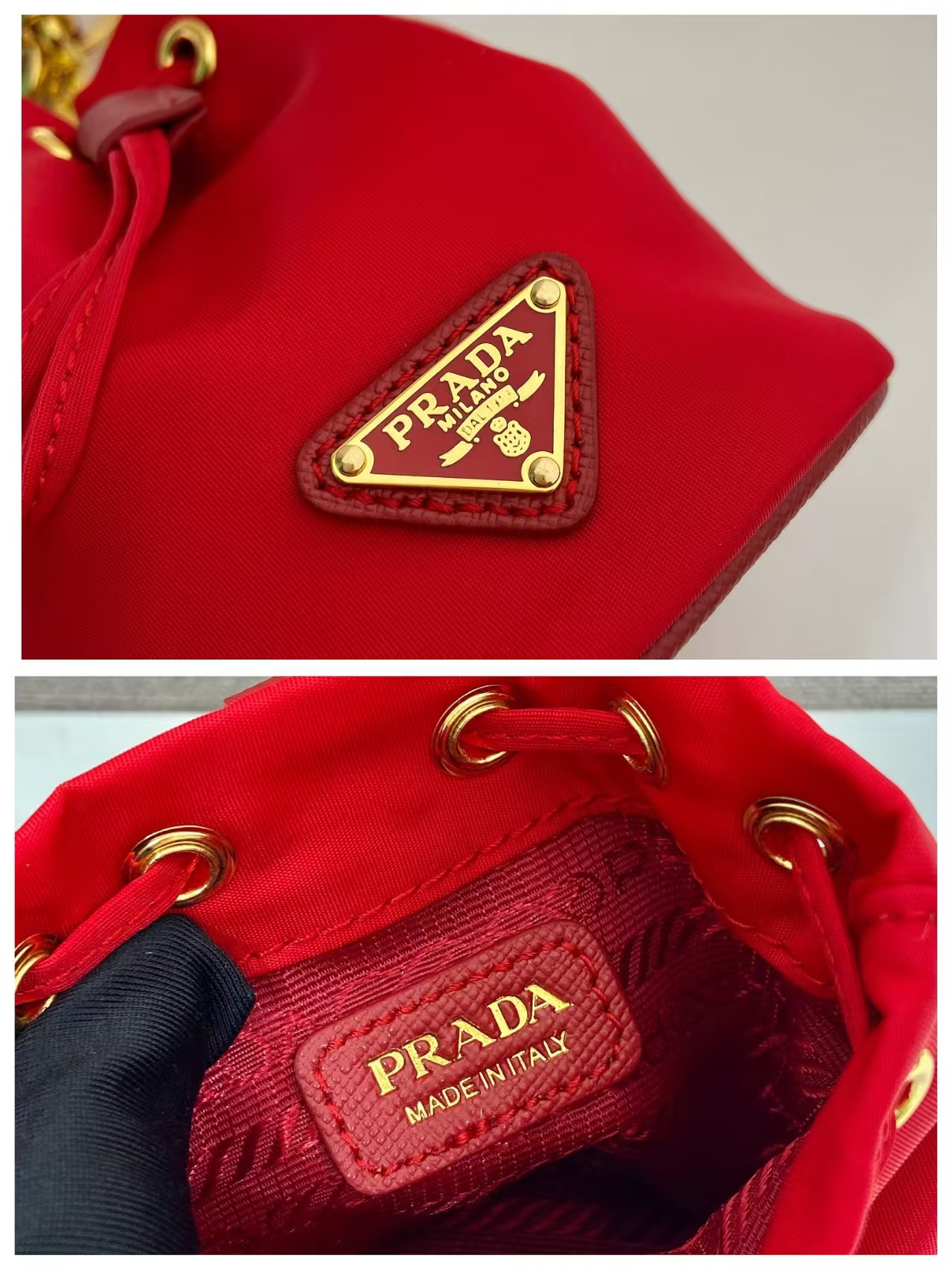 Prada Red Re-Edition 1978 Re-Nylon Mini Bag | Iconic Barrel Silhouette & Bold Vintage Color