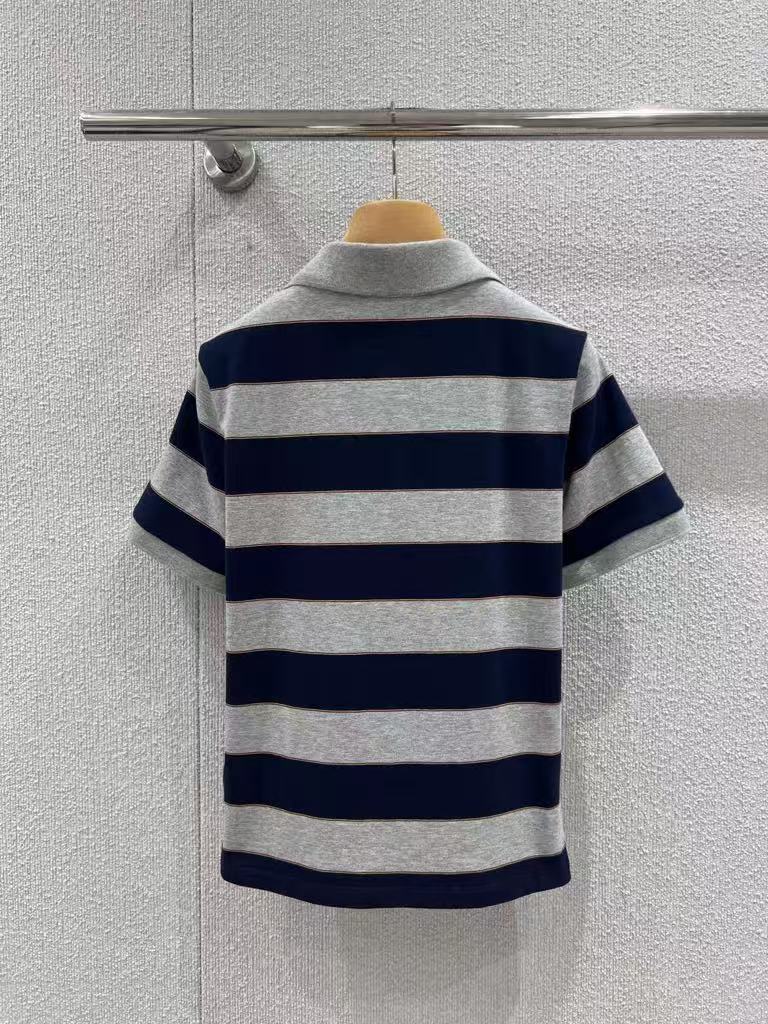 MIU MIU striped jersey polo shirt