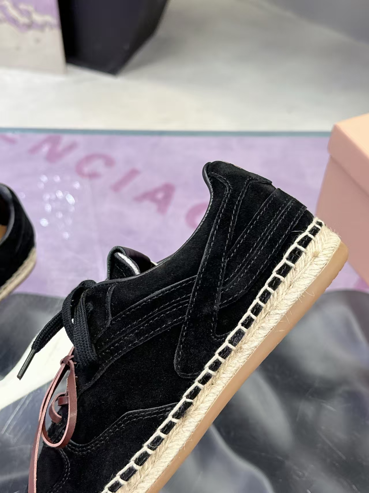 Miu Miu Round-Toe Suede Flats in Black | Lightweight & Comfortable