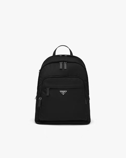 Prada Black Re-Nylon & Saffiano Leather Backpack | Technical Design & Dual Compartments