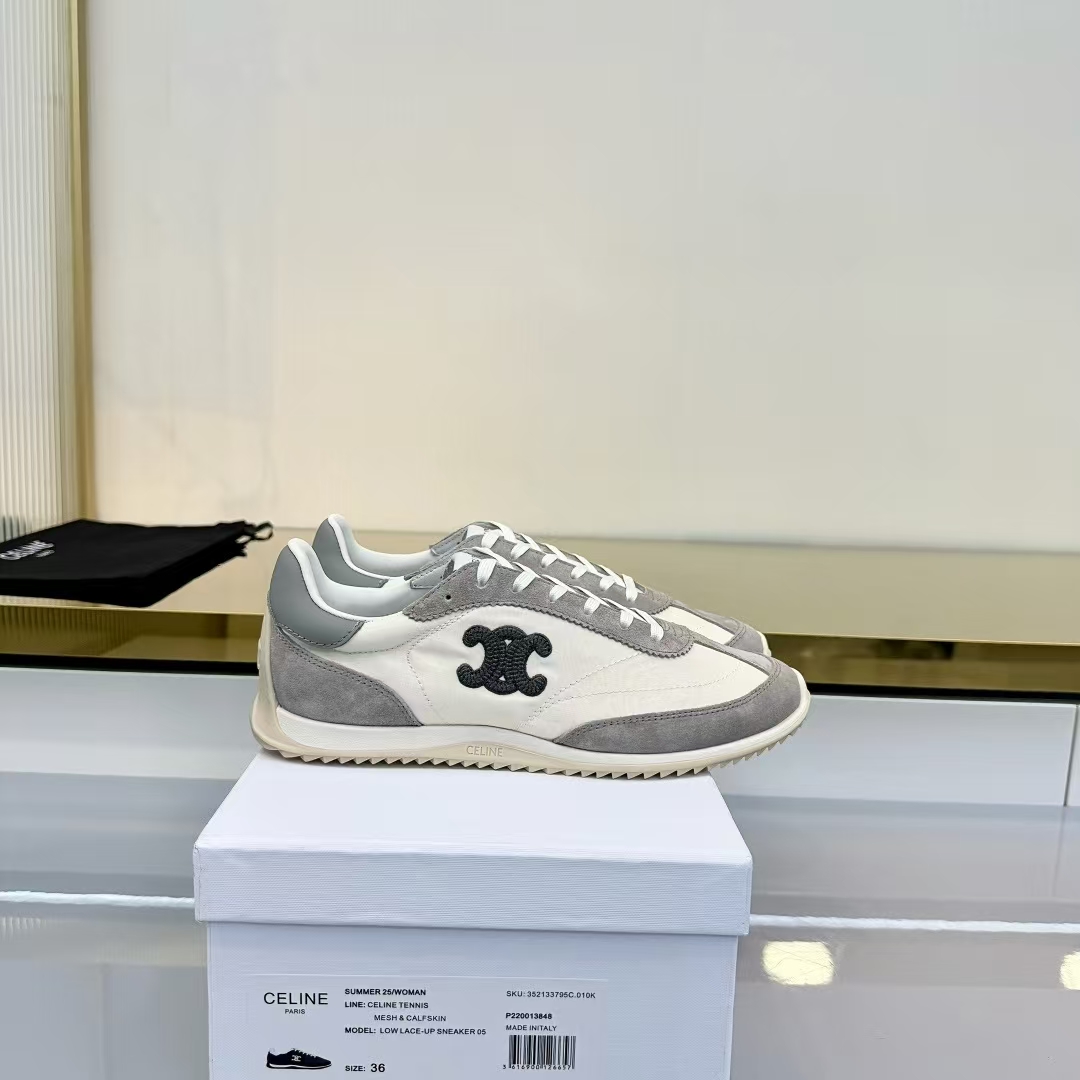 Celine Racer Sneakers in White, Grey & Black | Urban Casual