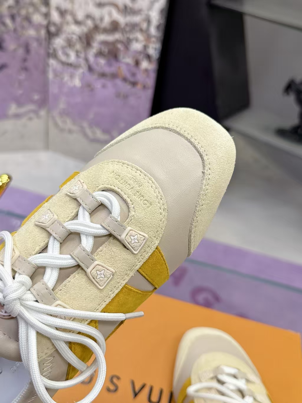 Louis Vuitton Sneakerina Flats in Beige & Yellow