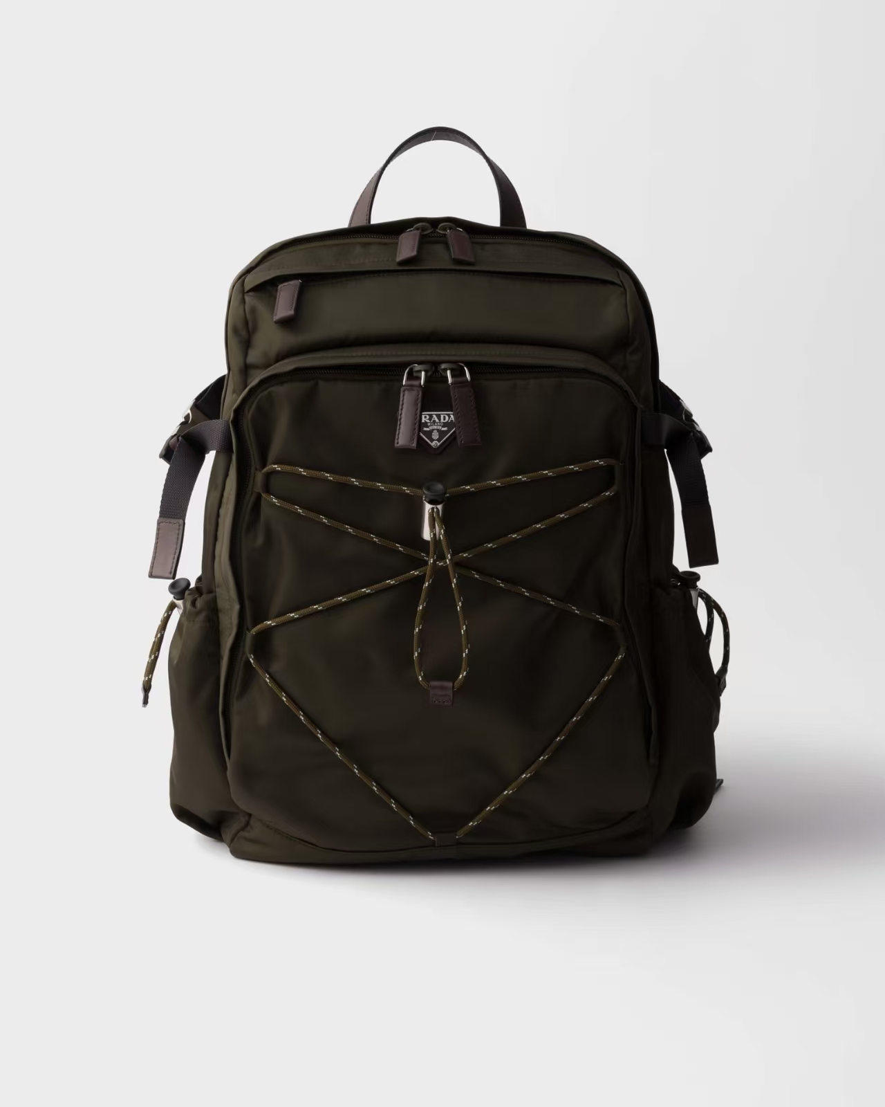 Prada Speedrock Camo Green Re-Nylon & Leather Technical Backpack - Urban Outdoor Style