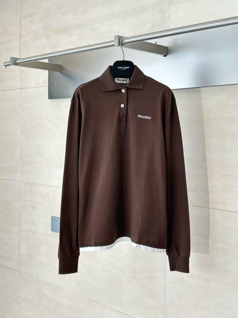 MIUMIU Cotton Piqué Polo Shirt