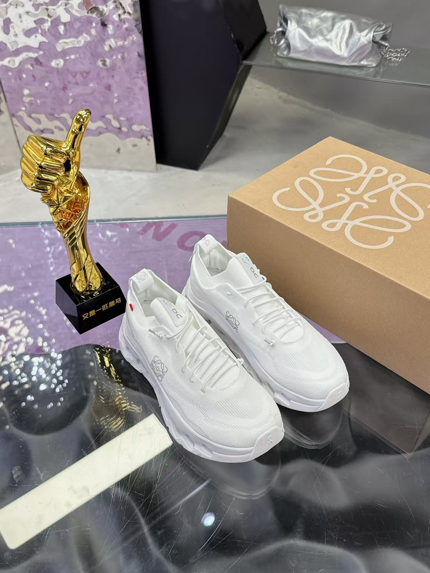 LOEWE On CloudTilt Sneakers in White | Comfort Runner