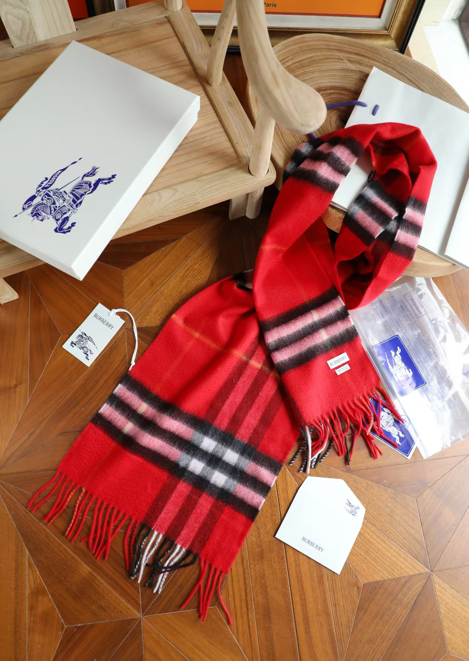 The Burberry Classic Cashmere Check Scarf