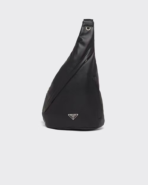 Prada Black Re-Nylon & Leather Hybrid Backpack | Convertible Carry & Minimalist Design