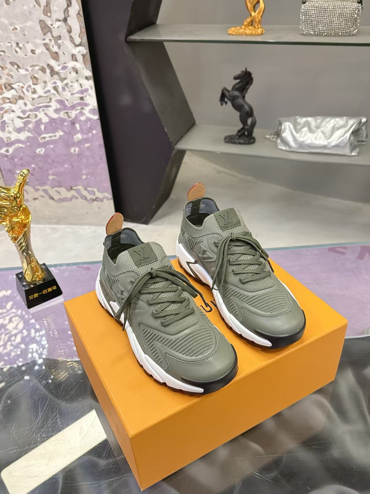 Louis Vuitton Runner Tatic Sneakers in Green | Platform Sole