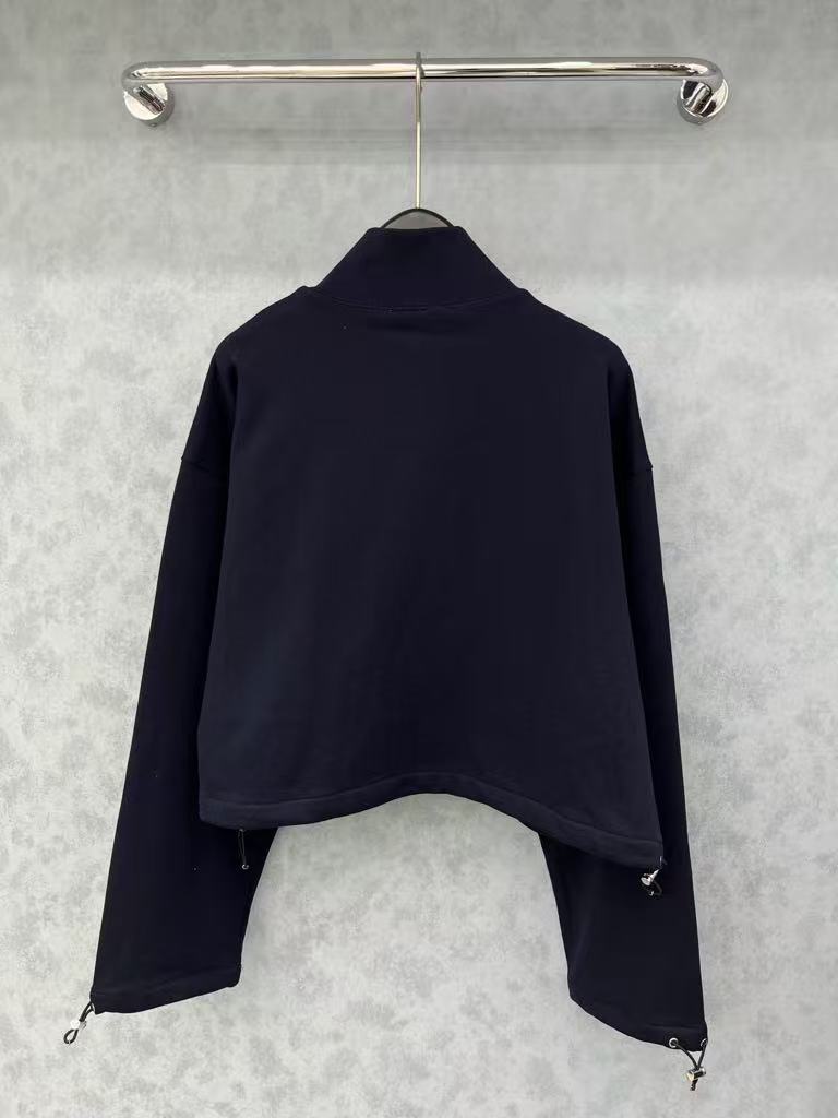 MIUMIU Stand-Collar Color-Block Pocket Jacket